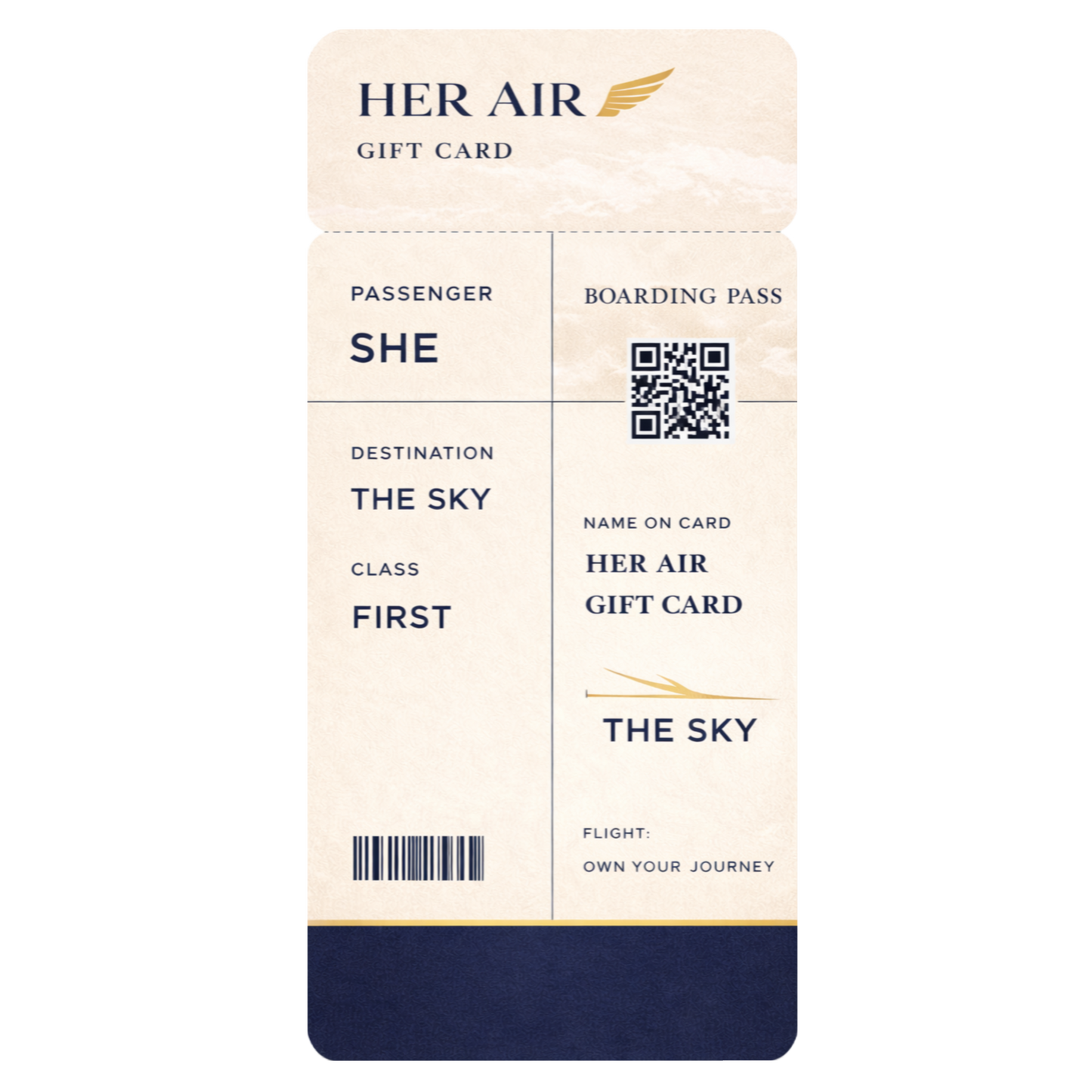 HER AIR gift card