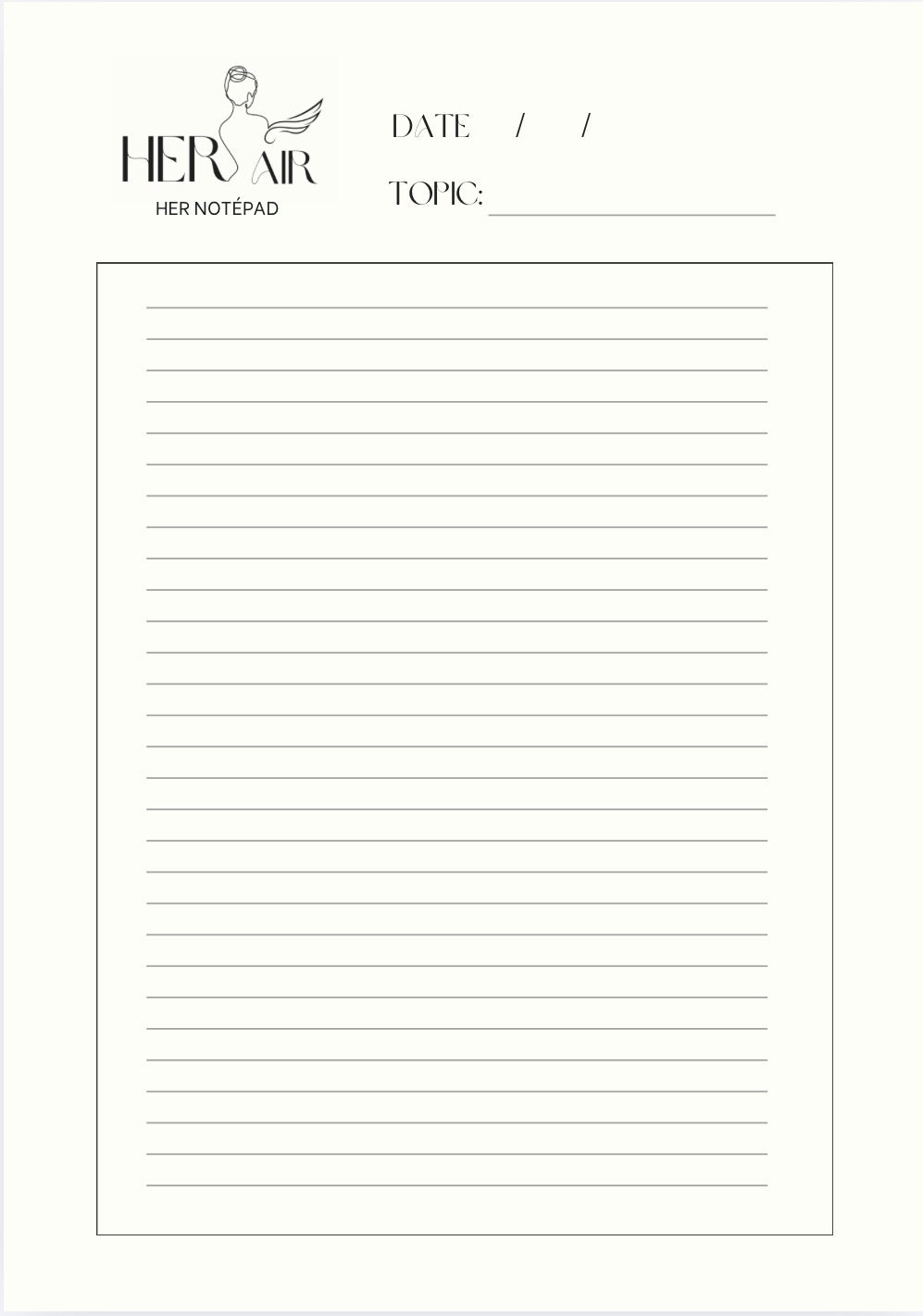 HER NOTEPAD
