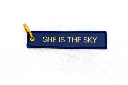 SHE IS THE SKY keychain