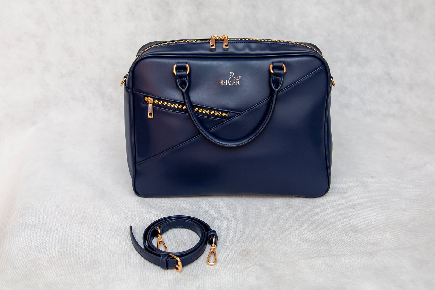 HER AIR midnight navy skyline bag